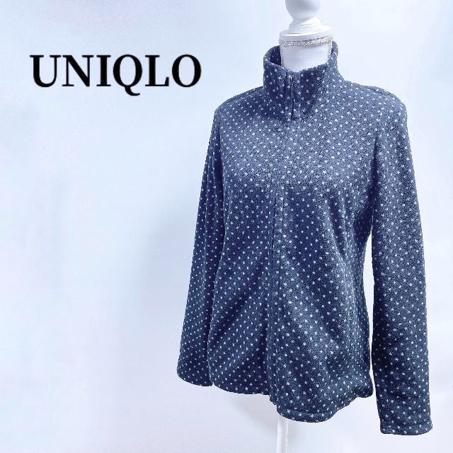 UNIQLO(ユニクロ)のUNIQLOユニクロドットフリースジップアウターカーディガントップス レディースのトップス(カーディガン)の商品写真