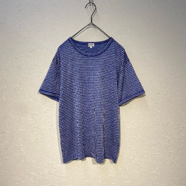 【Paul Smith】ニットTシャツ 青＆白 F