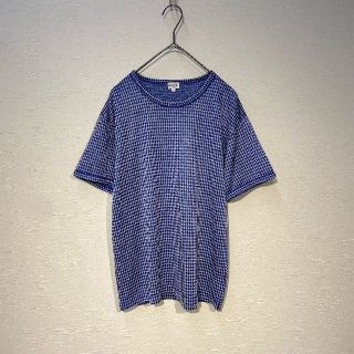 【Paul Smith】ニットTシャツ 青＆白 F(ニット/セーター)