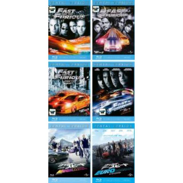 Blu-ray▼ワイルド・スピード(6枚セット)X2、X3 TOKYO DRIFT、MAX、MEGA MAX、EURO MISSION、 ブルーレイディスク▽レンタル落ち 全6巻