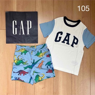ベビーギャップ(babyGAP)の3 新品　baby gap 半袖　Tシャツ　半ズボン 105 男の子　綿　パンツ(Tシャツ/カットソー)