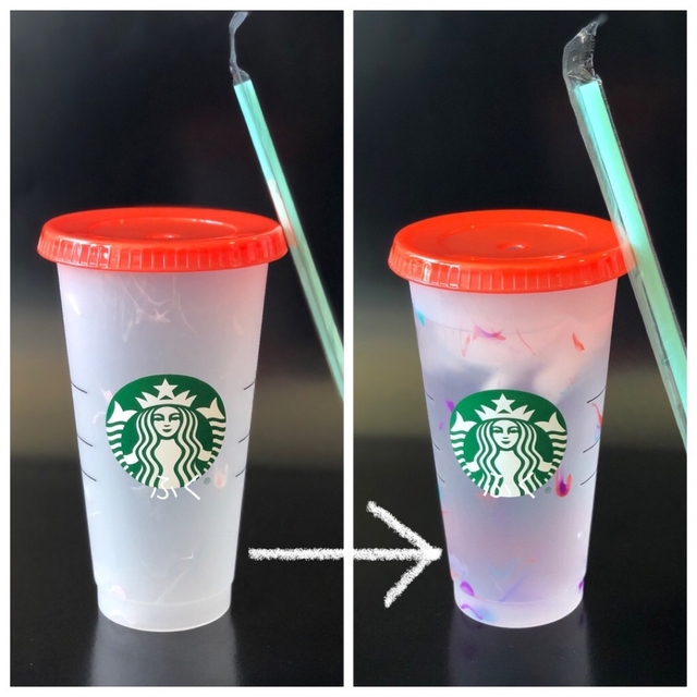 Starbucks(スターバックス)の最終お値下げ★海外スタバ★色が変わる★カラーチェンジ★リユーザブルカップ★ インテリア/住まい/日用品のキッチン/食器(グラス/カップ)の商品写真