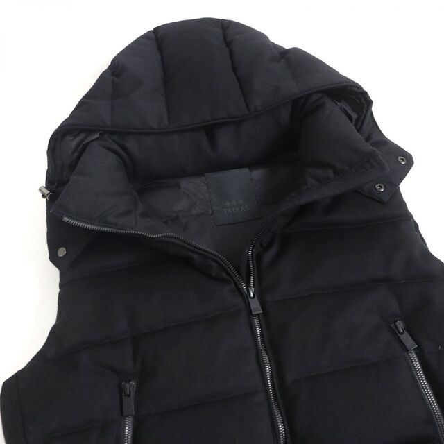 TATRAS(タトラス)の美品□20AW TATRAS/タトラス MTAT20A4373-D SOVER ウール フーデッド WZIP ダウンベスト/ジレ ブラック 04 正規品 メンズ 寒い時期に◎ メンズのジャケット/アウター(ダウンベスト)の商品写真