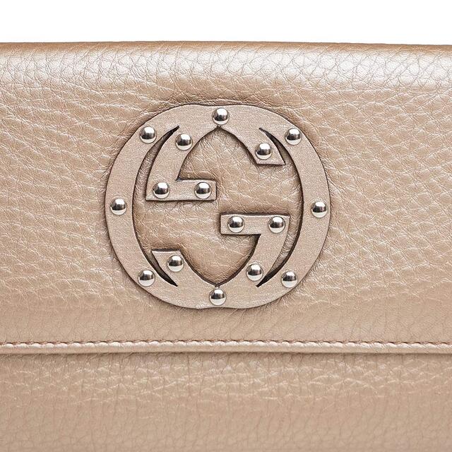 Gucci   グッチ スタッズ インターロッキングＧ Wホック 二つ折り長