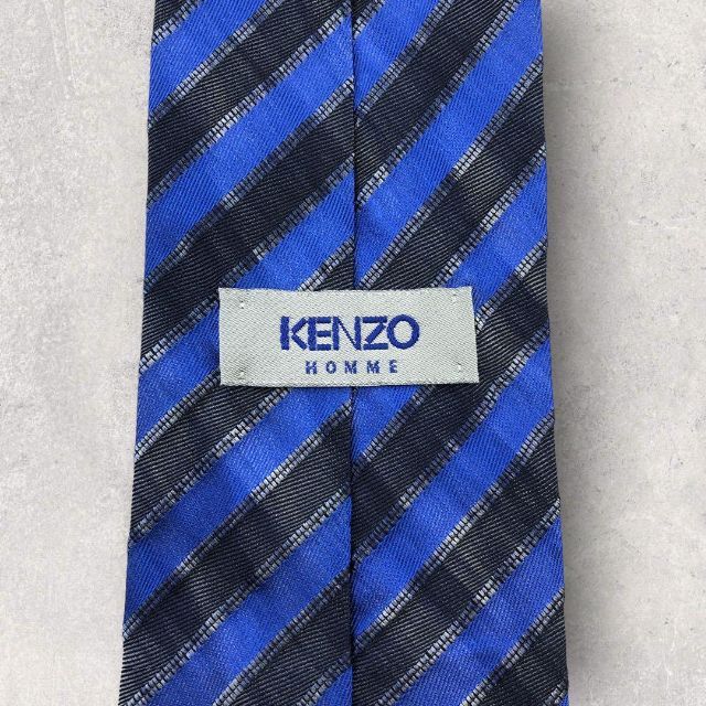 KENZO(ケンゾー)の【4977】良品！KENZO ケンゾー　ネクタイ　ブルー系　ストライプ メンズのファッション小物(ネクタイ)の商品写真