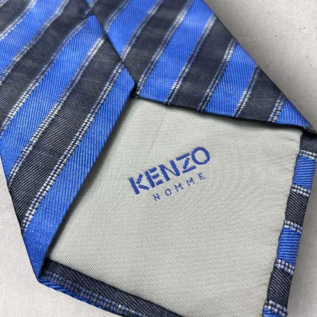 KENZO(ケンゾー)の【4977】良品！KENZO ケンゾー　ネクタイ　ブルー系　ストライプ メンズのファッション小物(ネクタイ)の商品写真