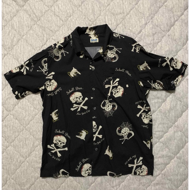 Schott Hawaiian skull shirts 豪奢な shop.shevacatom.co.il