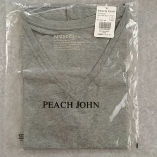 ピーチジョン(PEACH JOHN)の新品未使用未開封 PEACH JOHN Vネック半袖Tシャツ GRAY S(Tシャツ(半袖/袖なし))