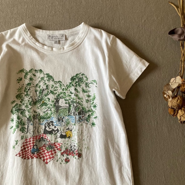 agnes b.(アニエスベー)のアニエスベー アンファン▸◂ ほっこりペンギンさんトップス Tシャツ140 キッズ/ベビー/マタニティのキッズ服女の子用(90cm~)(Tシャツ/カットソー)の商品写真