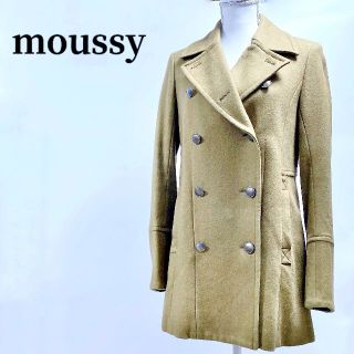 マウジー(moussy)のマウジーロングコートジャケットアウターダブルキャメルmoussy(ロングコート)