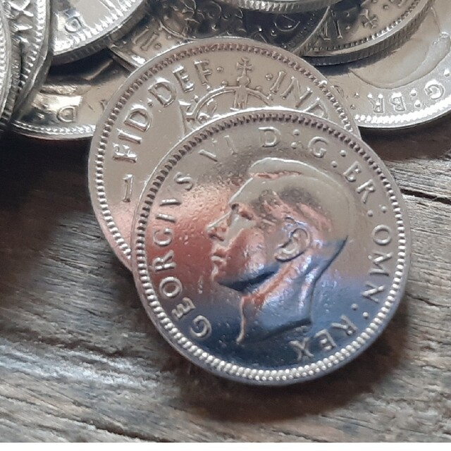 幸せのシックスペンス イギリス 50個セットラッキー6ペンス 本物古銭英国コイン 2