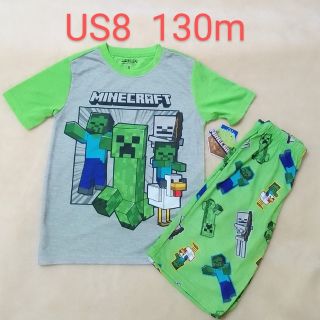 【新品】マインクラフト パジャマ US8 130cm 半袖短パン(Tシャツ/カットソー)