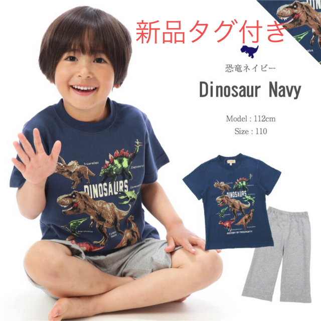 5 新品　半袖　Tシャツ　半ズボン 110 男の子　綿 コットン　パンツ　恐竜 | フリマアプリ ラクマ