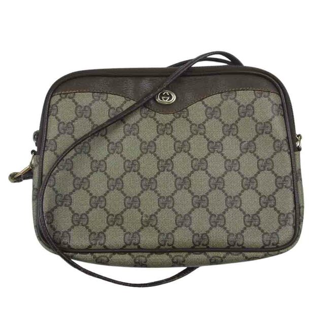 Gucci(グッチ)のGUCCI グッチ 9702068 オールド GGスプリーム GGプラス ショルダー バッグ ブラウン系【中古】 レディースのバッグ(メッセンジャーバッグ)の商品写真