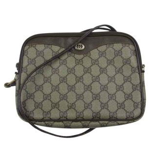 グッチ(Gucci)のGUCCI グッチ 9702068 オールド GGスプリーム GGプラス ショルダー バッグ ブラウン系【中古】(メッセンジャーバッグ)