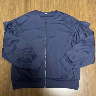 ジーユー(GU)のＧＵ　おしゃれ袖の薄手ブルゾン　キッズサイズ140(ジャケット/上着)