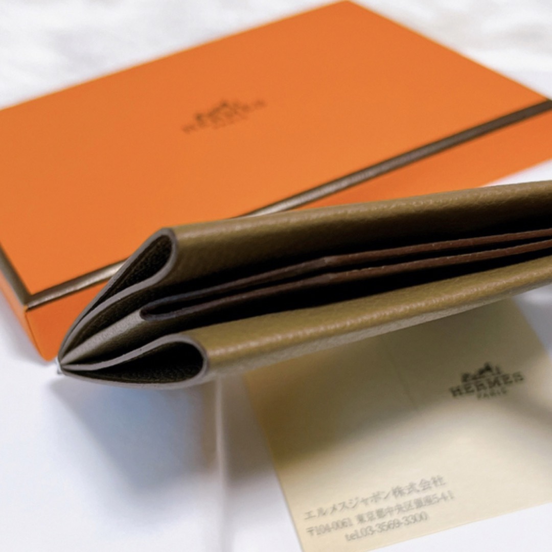 HERMES カードケース Hセリエ エトゥープ 新品未使用