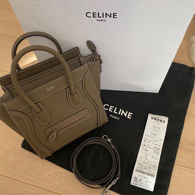 美品 CELINE セリーヌ ラゲージ ナノ バッグ スリ | tradexautomotive.com