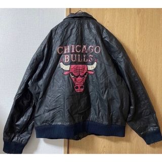 90s BULLS シカゴ ブルズ レザージャケット NBA(レザージャケット)