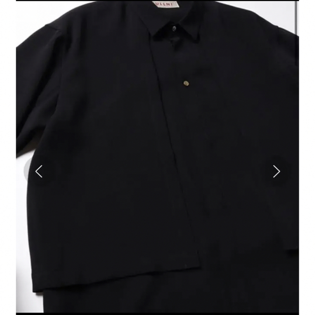 STUDIOUS(ステュディオス)のCULLNI 20AW レイヤードダブルクロスシャツ ブラック メンズのトップス(シャツ)の商品写真