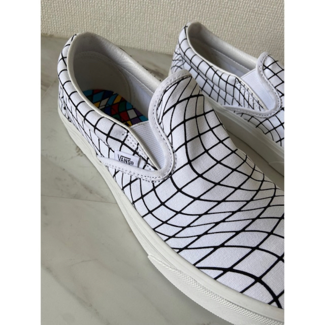 US企画 vans アシンメトリー個体 ワープチェック スリッポン