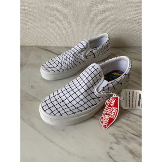 US企画 vans アシンメトリー個体 ワープチェック スリッポン