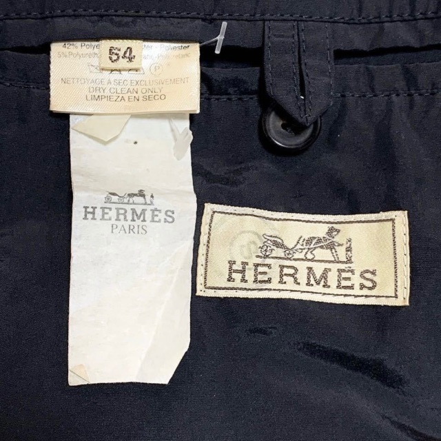 Hermes(エルメス)の美品 HERMES 2WAY レザー装飾 ライダース ジャケット E2446 メンズのジャケット/アウター(ライダースジャケット)の商品写真