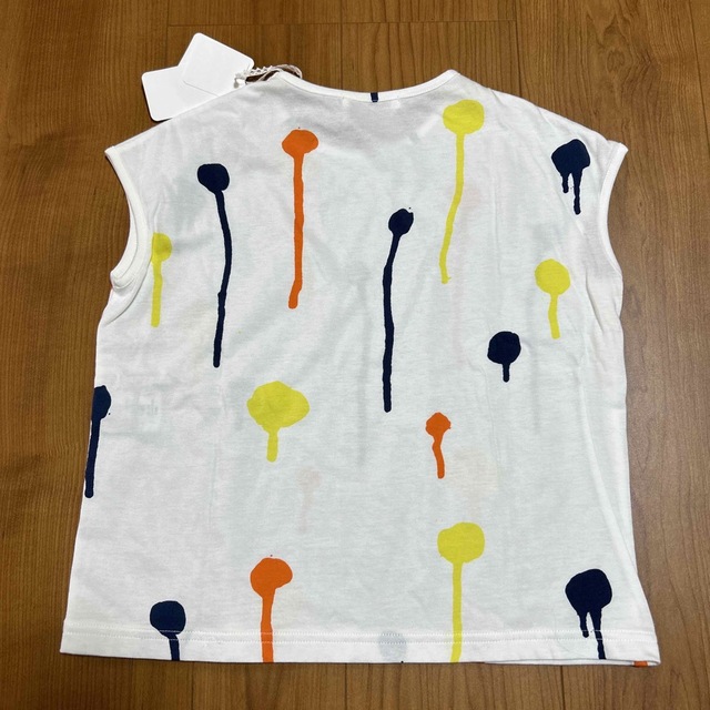 mina perhonen(ミナペルホネン)の最終値下　新品　ミナペルホネンノースリーブTシャツhopee サイズ130 キッズ/ベビー/マタニティのキッズ服女の子用(90cm~)(Tシャツ/カットソー)の商品写真