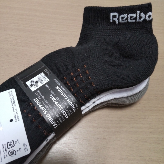 Reebok(リーボック)のリーボック ソックス　ショート　スポーツ　サポートソックス 抗菌防臭　吸汗速乾 メンズのレッグウェア(ソックス)の商品写真