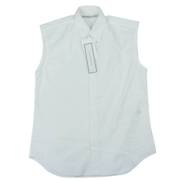 JOHN LAWRENCE SULLIVAN ジョンローレンスサリバン 22SS ３A006-0422-08 BROADCLOTH SLEEVELESS SHIRT ブロースクロススリーブレスシャツ ホワイト系 46【美品】