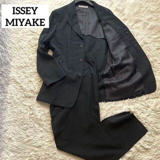 名作】issey miyake men ダブルジャケット スーツ セットアップ-