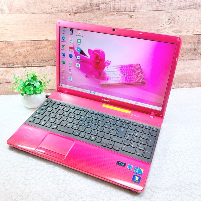 13可愛い♡ピンクVAIO✨ソニーカメラ付ノートパソコン✨8G✨i5✨ブルーレイ