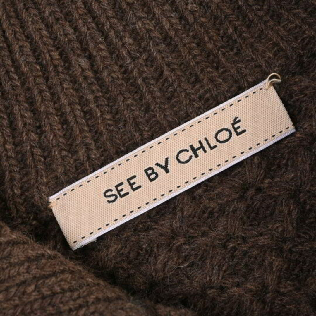 SEE BY CHLOE(シーバイクロエ)のSEE BY CHLOE ウール混 半袖 ニット カーディガン レディースのトップス(カーディガン)の商品写真