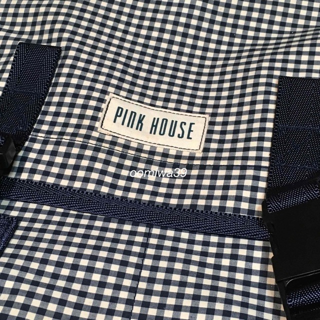 PINK HOUSE(ピンクハウス)のピンクハウス　ギンガムチェックリュック・ネイビー　美品 レディースのバッグ(リュック/バックパック)の商品写真