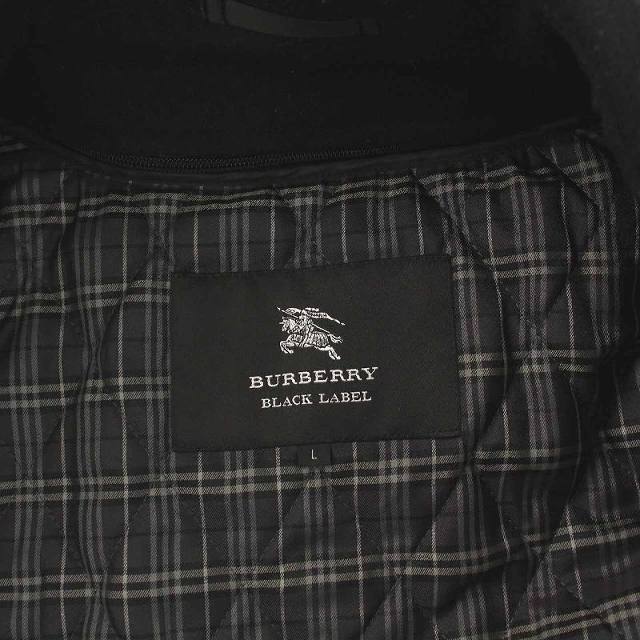 BURBERRY BLACK LABEL(バーバリーブラックレーベル)のBURBERRY BLACK LABEL Pコート 裏地チェック L ブラック メンズのジャケット/アウター(ピーコート)の商品写真