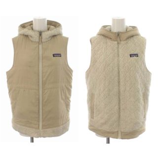 パタゴニア(patagonia)のパタゴニア リバーシブル ロスガトスフーデッド ベスト ボア M アイボリー(ベスト/ジレ)