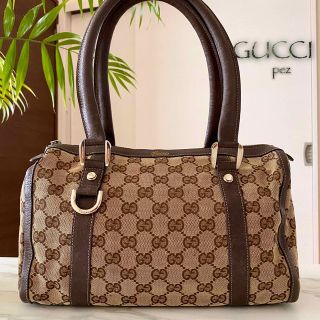 グッチ(Gucci)の極美品 正規品 GUCCI グッチ GG柄 レザーハンドバッグ(トートバッグ)