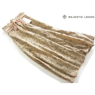 マジェスティックレゴン(MAJESTIC LEGON)のあると様専用◆新品マジェスティックレゴン リボン付ドット柄スカート/＋他1点(ロングスカート)