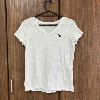 アバクロンビーアンドフィッチ(Abercrombie&Fitch)のアバクロ　Tシャツ　白　アバクロキッズ　 半袖Tシャツ VネックTシャツ 半袖(Tシャツ(半袖/袖なし))