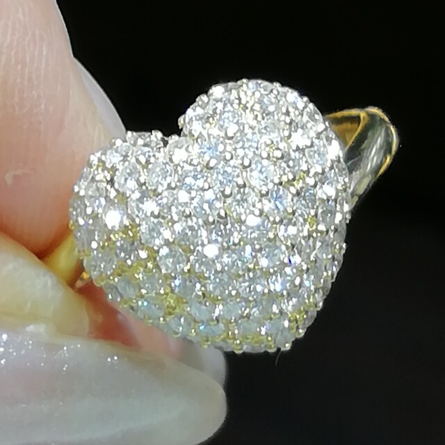 K18✨ダイヤ1.00ct❤️ハートモチーフ❤️ぷっくりハート❤️リング✨ 1