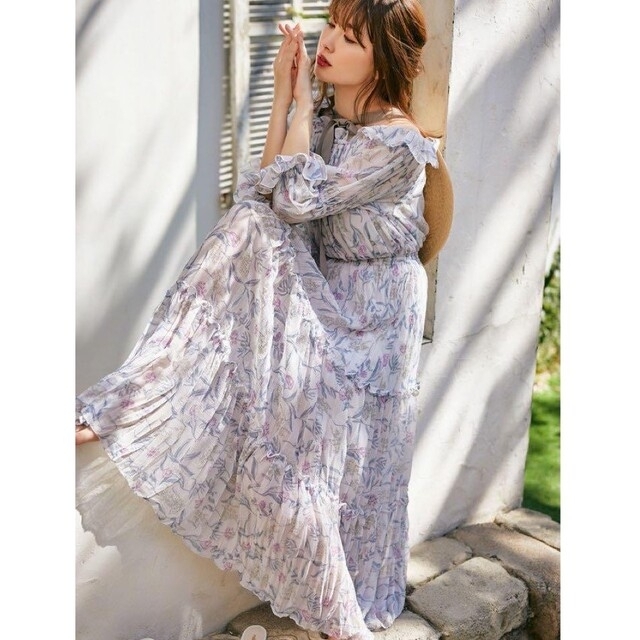 【Her lip to】 Dream Floral Long Dress