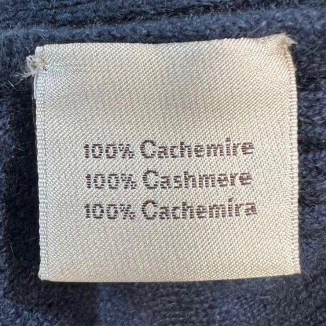エルメス　刺繍入り100％カシミアセーター