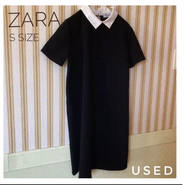 ZARA(ザラ)の襟付き リトルブラックドレス♡ZARA Sサイズ レディースのワンピース(ひざ丈ワンピース)の商品写真