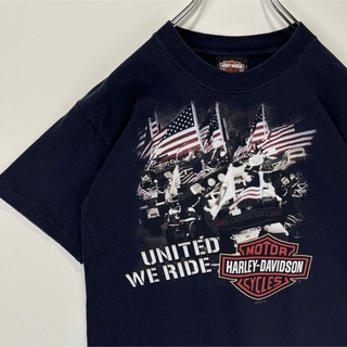 ハーレーダビッドソン(Harley Davidson)のハーレーダビッドソン　ビッグロゴ　Tシャツ　古着　ブラック　ストリート　アメカジ(Tシャツ/カットソー(半袖/袖なし))