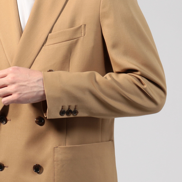 美品 CABaN ウールギャバジン ダブルブレストジャケット