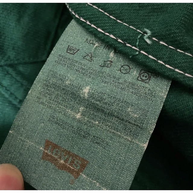 【希少】levis デニムジャケット Gジャン　緑　vintage 4