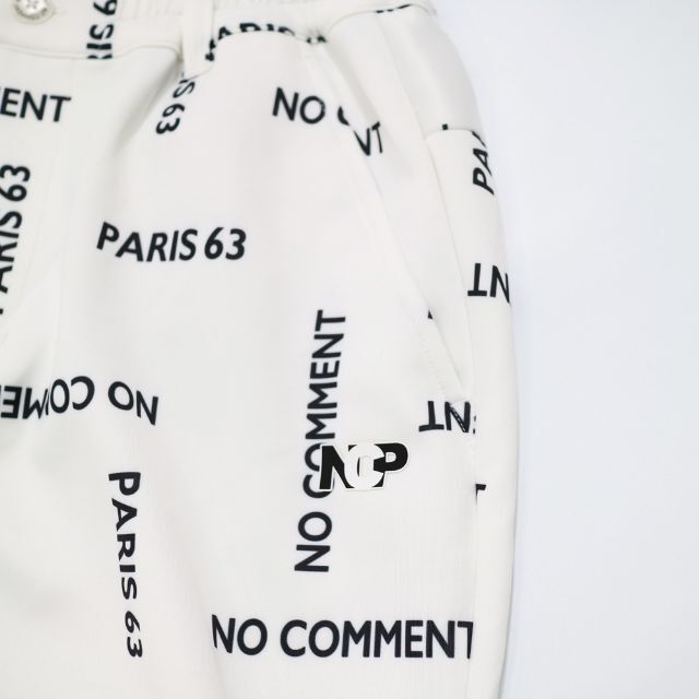 新品☆NO COMMENT PARIS ロゴプレイパンツ 2