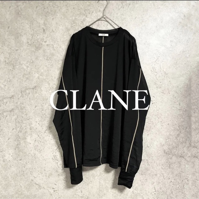 【CLANE】クラネ　ラインシアートップス　ブラック　ベージュ　レア