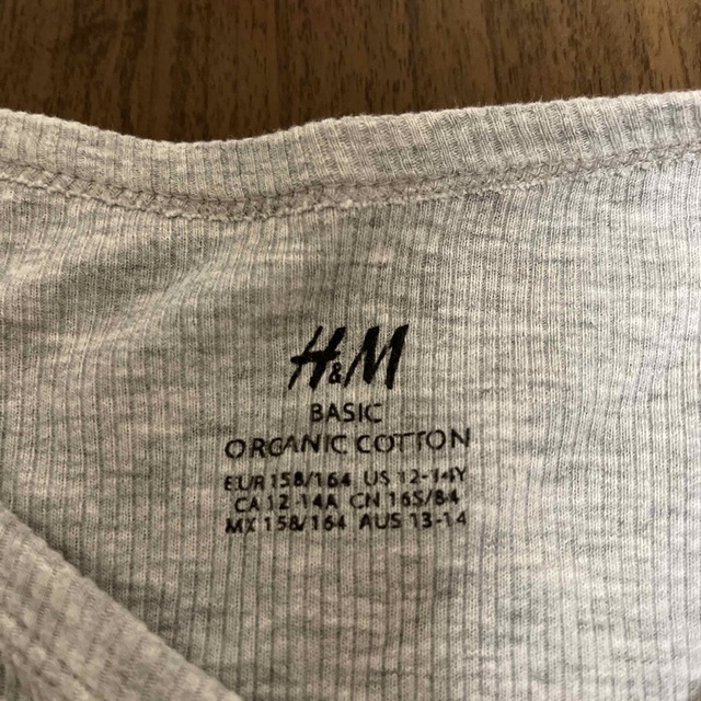 H&M(エイチアンドエム)のH&M ロンT2枚セット　黒グレー　キッズサイズ160 キッズ/ベビー/マタニティのキッズ服男の子用(90cm~)(Tシャツ/カットソー)の商品写真