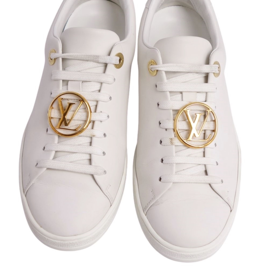 ルイヴィトン LOUIS VUITTON スニーカー フロントロー ライン LVロゴ レースアップ カーフレザー シューズ 靴 レディース 35(22cm相当) ホワイト ルイヴィトン LOUIS VUITTON スニーカー フロントロー ライン LVロゴ レースアップ カーフレザー シューズ 靴 レディース 35(22cm相当) ホワイト